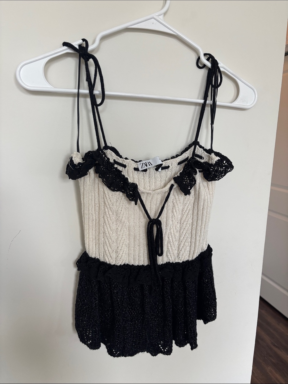 Zara Knit Tie Tank Top